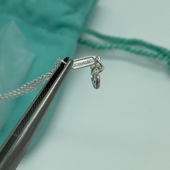 Please Return to Tiffany & Co. Heart Tag Charm Double Chain Bracelet SS 925 - Picture 5 of 13
